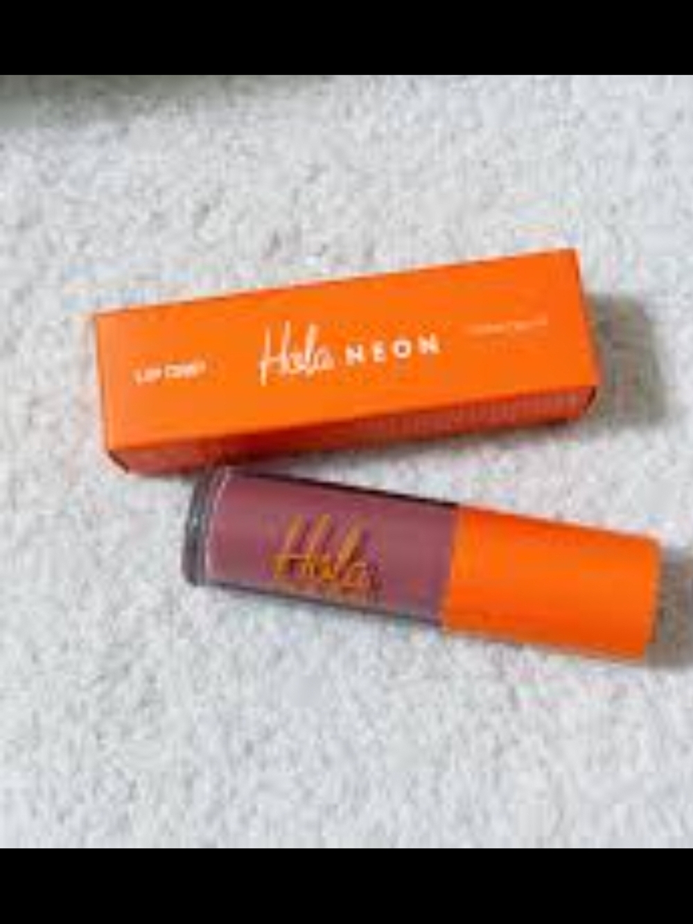 Hola Neon Lip Drip  - Mauve Plum with Vibrant Orange Cap, NWT